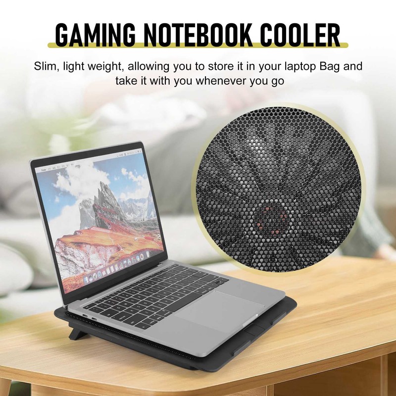Tuperoymse Laptop Fan Cooling Pad with Big Fans, Portable Laptop