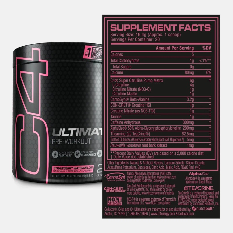 Pre Entreno Cellucor C4 Ultimate 20 Servicios Todo Los Sabor