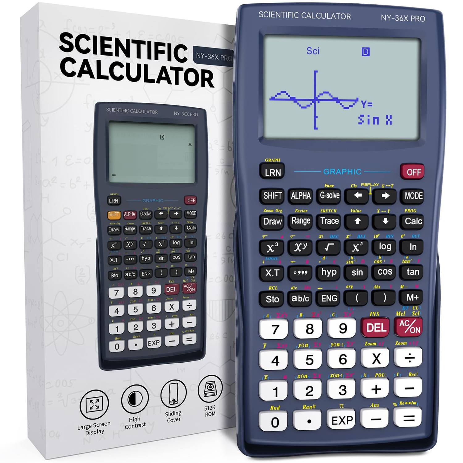 ROATEE 36X Pro Graphing Scientific Calculator with 360+ Functions and ...