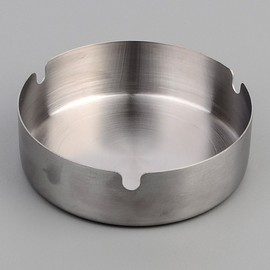 Round Stainless Steel Ashtray with Rotating Lid for Indoor Use Design 3ea