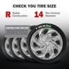 AUTOWIKI 4-Pack Premium 14" Wheel Rim Cover Hubcaps OEM Style