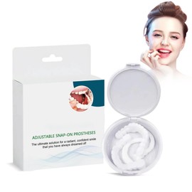 Adjustable Snap-on Denture - Temporary Mouth Guard for a Radiant Smile, Malleable, Comfortable & Natural - Perfect Fit for Men & Women - Ideal for Parties & Special Occasions - A