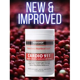 Cardio 911 L-arginine and L-citrulline, Nitric Oxide Supplement, Mixed Berry Flavor, Pack of 2