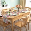 Nepnuser Linen Happy Easter Table Runner 90 inches Long Spring