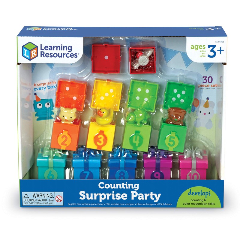 Learning Resources Counting Surprise Party - Toddler Montessori Toys, Stacking