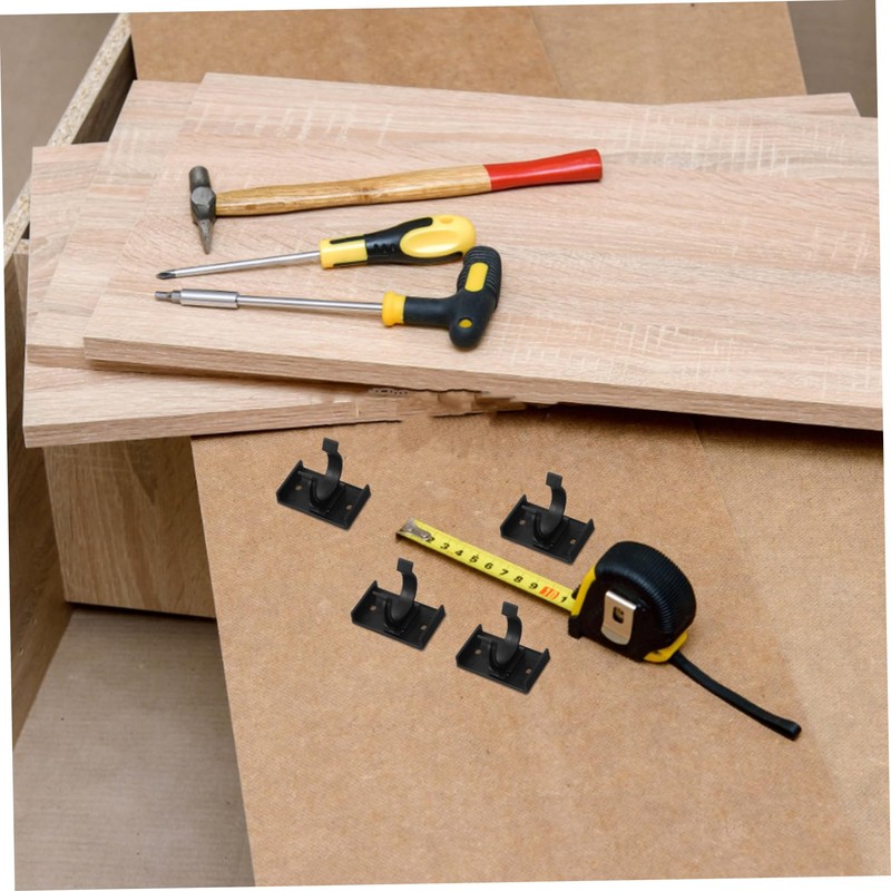 Operitacx 12pcs Cabinet Skirting Plinth Clips Brackets Plastic Shelf Support