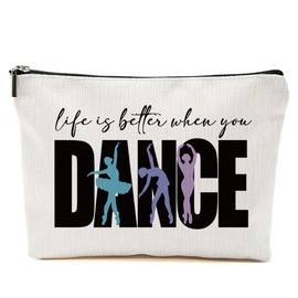 FTIRPW Dance Bag Ballet Ballerina Makeup Bag, Dancer Gifts Inspirational Recital Gifts for Women