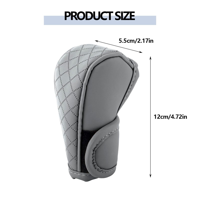 Leather Gear Shift Cover,Anti-Slip Car Shift Knob Cover for Shift