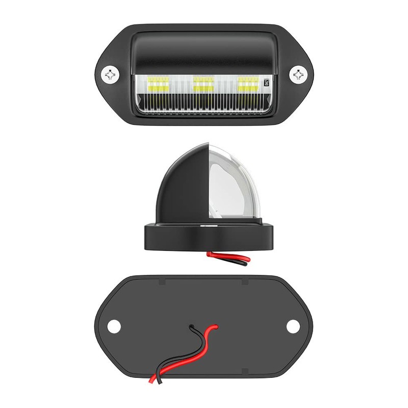 JEDEW 2 PACK License Plate Light, 12V 6-SMD LED License