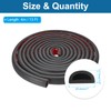 PATIKIL 13 ft D Shape Rubber Seal Strip, Self-Adhesive EPDM
