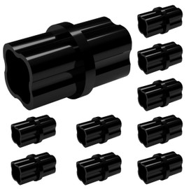 FORMUFIT F034ICO-BK-10 Internal PVC Coupling, Furniture Grade, 3/4" Size, Black (Pack of 10)
