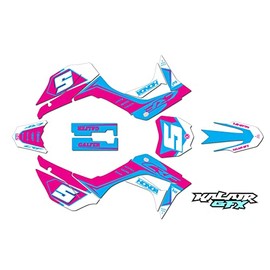 Kalair GFX Graphics Kit for Honda CRF110F (2019-2024) Venom Series Magenta 21 Mil - Dirt Pit Bike Motorcycle Stickers, Dirtbike Racing Automotive Decal Motocross Accessories no-Plastics