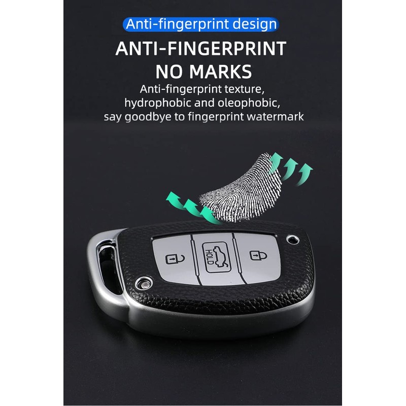 KUNIO Keyless Key Fob Case for Hyundai Kona i10 i30