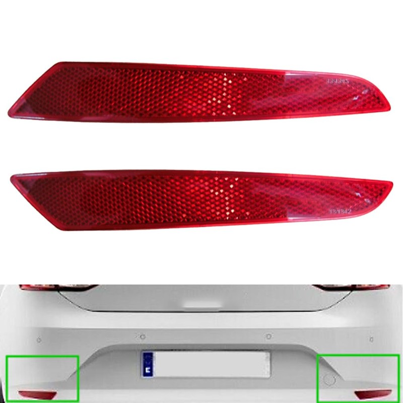 KACEPAR Rear Bumper Reflector Fit V/*W Seat Leon 2013-2016