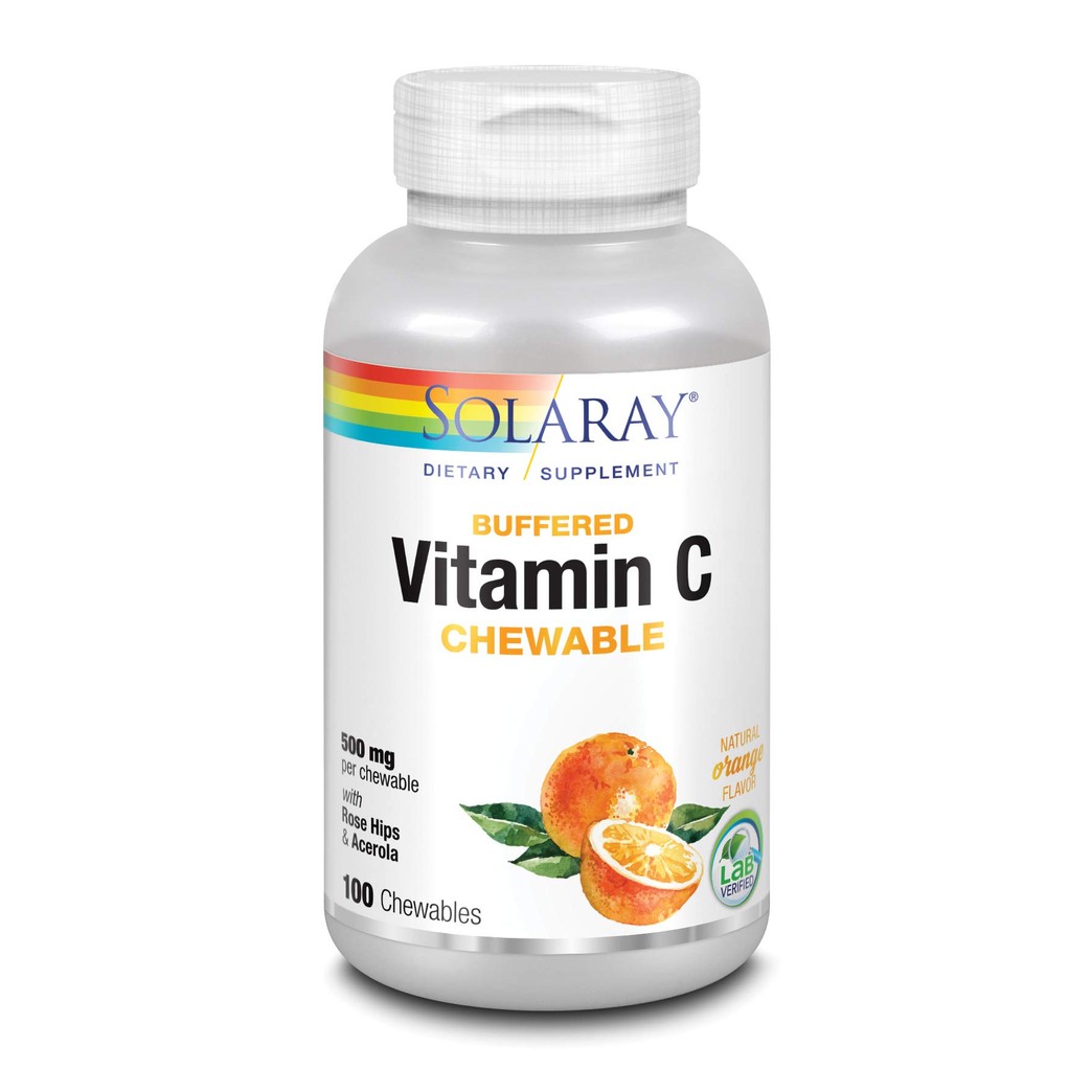 Solaray, Vitamin C Chewable 500Mg Orange, 100 Count