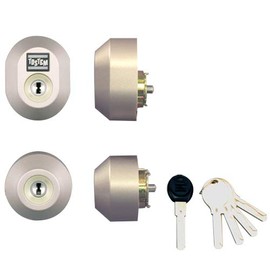 LIXIL (rikusiru) TOSTEM Door Lock Set (yu-sin W Cylinder) Oval syaingure- ddzz2004