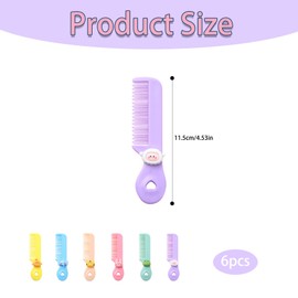 6Pcs Hair Comb, Newborn Baby Hair Brush Set, Cartoon Portable Bangs Wide Tooth Comb, Suitable for Wet Dry Curly Hair of Girls and Boys, Animal Shapes