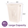 Superio Gradient Hamper with Lid - 60L, Modern Design, Perforated,
