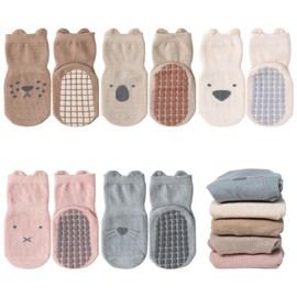 outfit spring Non-Slip Socks Baby, Non-Slip ABS Socks Children, Newborn Cotton Stopper Socks Non-Slip Socks Crawling Socks for Birth Girls Boys Gift 0-5 Years, normal 5pair g, 0 - 12 months