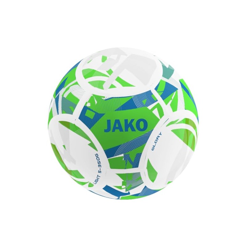 JAKO Lightball Glory, White/Neon Green/JAKO Blue, 5 (350 g)
