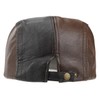 Wovanoo PU Leather Beret Hat Casquette Flat Visor Newsboy Cap
