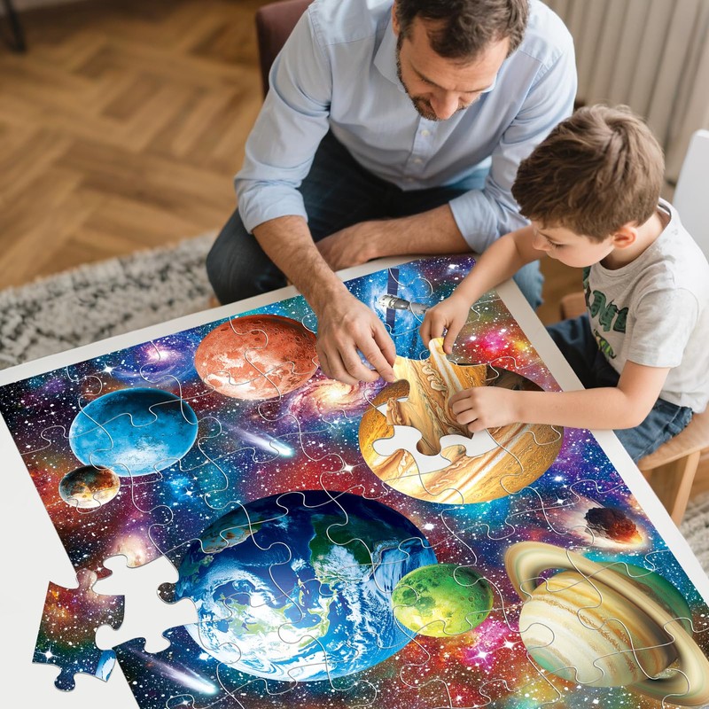 Jumbo Floor Puzzle for Kids,48 Piece Solar System Planet Large