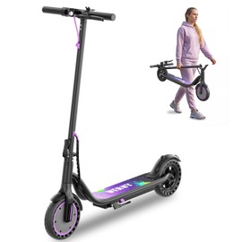 WERHY Foldable Kids Electric Scooter, 350W Motor, Max 12/16Miles Long Range, 19 MPH Max Speed, 8.5" Solid Tire, Lightweight Foldable E-Scooter with Dual Braking, Digital Display, Cruise Control