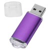 USB Flash Drive Transparent Cover Purple Portable Storage Memory Stick