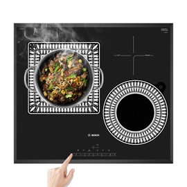 2pcs Induction Cooktop Protector, Induction Cooktop Mat -(Magnetic) Cooktop Scratch Protector for Induction Stove, Silicone Mat for Air Fryer Liner By Cook's Aid (9.4"+10.2"x10.2", Black)
