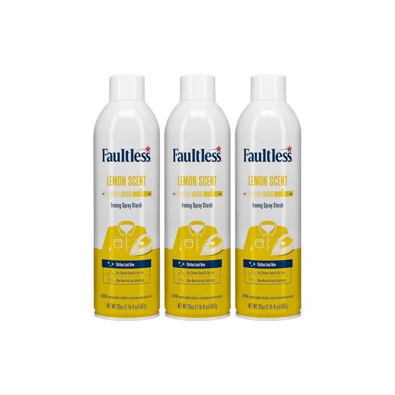 Faultless Lemon Laundry Starch - Lemon Scented Spray Starch 20