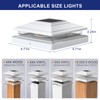 APONUO Solar Post Cap Lights 16-Pack, White IP64 Waterproof 16