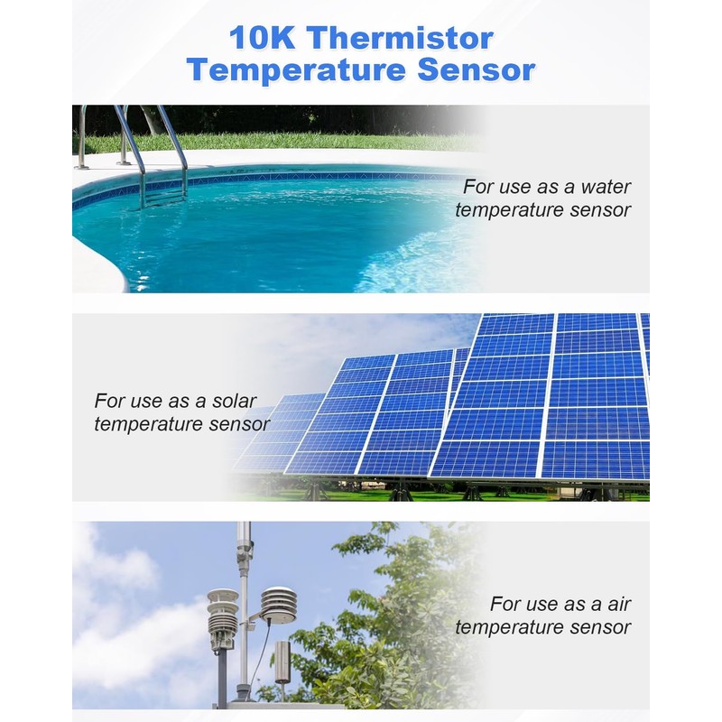 ULXIOM GLX-PC-12-KIT 10K Thermistor Temperature Sensor with 15-Feet Cable, Compatible