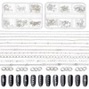 DICOSMETIC Pack of 12 2 Styles Nail Art Chains Metal
