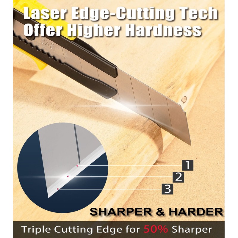 DOWELL 18mm Snap Off Blades SK5 Utility Knife Retractable Blades