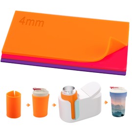 AIEX 3Pcs Sublimation Silicone Wrap for Cricut Mug Press, 3 Thicknesses Compatible Sublimation Blanks Tumbler Print High Temperature Silicone for Mug Sublimation Accessories(Colorful, 9.8x4.8")