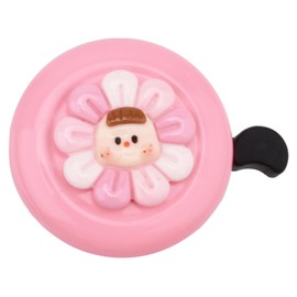 YOKWER Bike Bell for Kids Girls Boys, Aluminum Toddler Bike Bell with Loud Crisp Sound, Flower Bicycle Bell Alert Ring for Children Bicycle Scooter (Pink)
