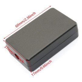 DGZZI Electrical Junction Box 4PCS Electric Plastic Black Waterproof Project Junction Case 2.36x1.46x0.67 inches(60x37x17mm)