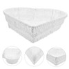 Mobestech Heart Shape Paper Rope Storage Basket Space Saving Nesting