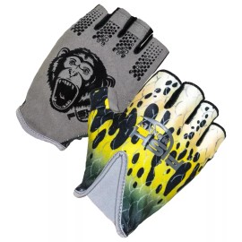 Fish Monkey Fishing Glove FM18-BASS-L Stubby Guide Glove, UPF 50+, LARGE | A7