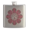 CafePress Peace Flower Affection Flask 7 oz Stainless Steel Drinking