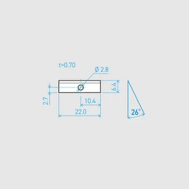 Kai 750BH2042 Razor Blade Small Blade Thin Blade Made in Japan Commercial Machine Blade Cutter Blade Film Urethane Paper DIY U22-1C 26° 200 Piece Set