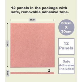 DECORITA DECORITA Large Cork Board Alternative - 47"x35" 12 Pack Felt Wall Tiles with Safe Removable Adhesive Tabs, Cork Wall Tiles Cork Board for Home Office Pin Board Tack Board 48 x 36 - Pink