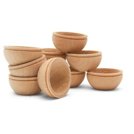 Unfinished Wood Mini Bowl, 3/4 inch, Perfect for Scale Models, Dollhouse Dishes, Wood Craft Projects, and Natural Toys, Pack of 25, by Woodpeckers
