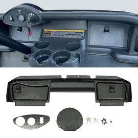 LYNICESHOP Dash Cover with Locking Doors, Carbon Fiber Color Dash Cover for 2008-2015 EZGO RXV Golf Cart (08-15 EZGO RXV)