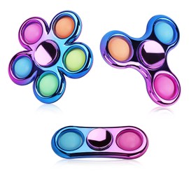 Pop Fidget Spinner, 3 Pack Fidget Toys Adults - Fidget Spinners for Kids, Fidget Toys for Kids Teens for Party Favors Classroom Carnival Prize