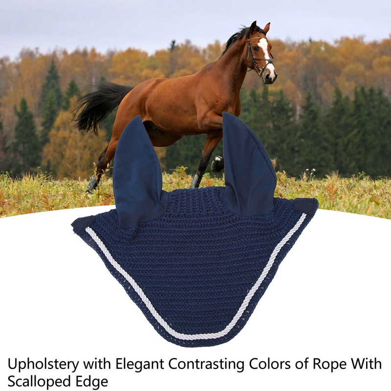 Horse Ear Bonnet Elastic Horse Ear Net Hand Crochet Horse