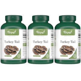 VORST Turkey Tail Mushroom Supplement 1200mg Per Serving 3 x 180 Vegan Capsules | Powder Pills | 3 Bottles