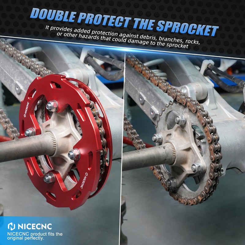NICECNC Sprocket Guards Compatible with Honda TRX450R 2010-2014,TRX450ER Electric Start