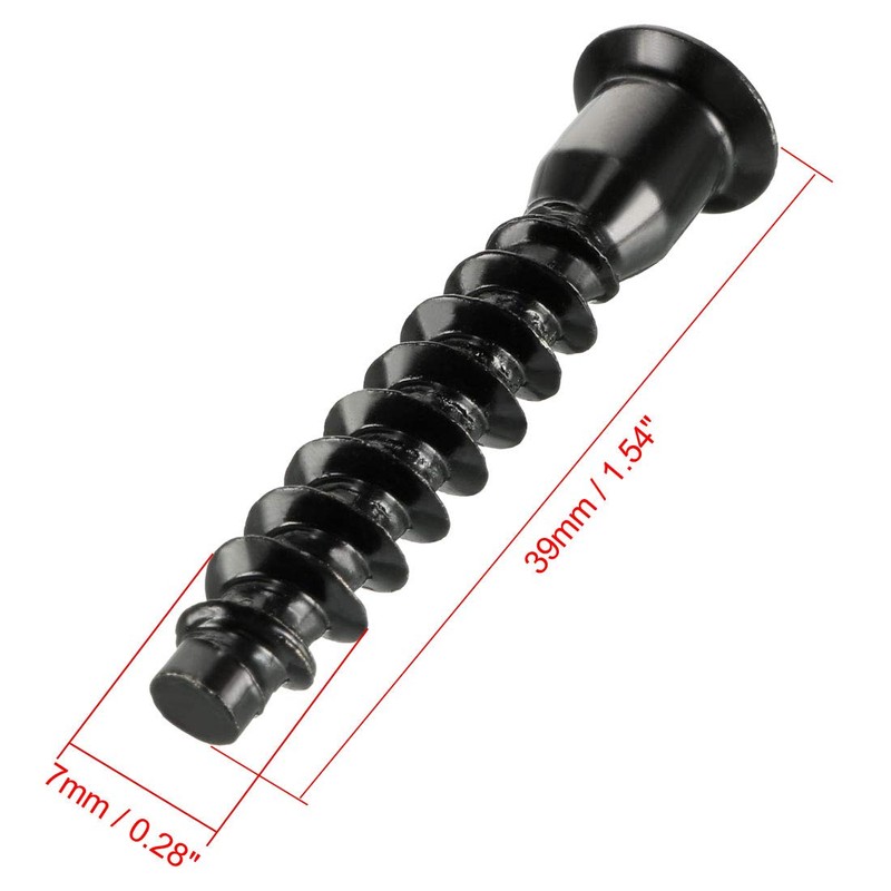 uxcell Furniture Confirmat Screw 7x39mm Hex Socket Wood Screws Powder