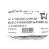 #10 Stainless Steel Flanged Finishing Washers Cup Washers Countersunk 316